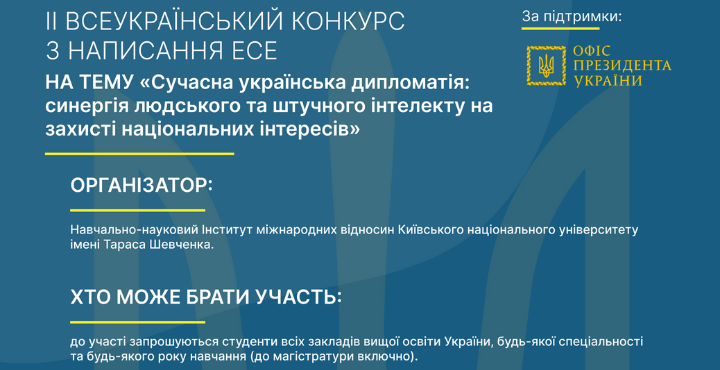 Анонс ІІ Всеукраїнського Конкурсу з написання есе
