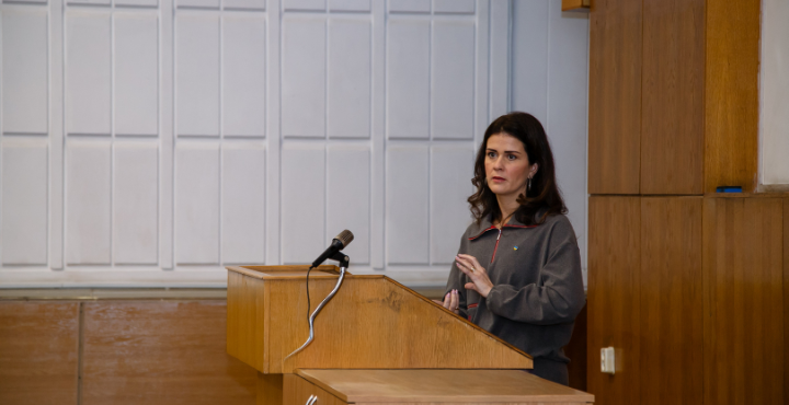 Зустріч студентів зі Спеціальною представницею Генерального секретаря Ради Європи з питань прав дітей Тордіс Колбрун Гільфадоттір